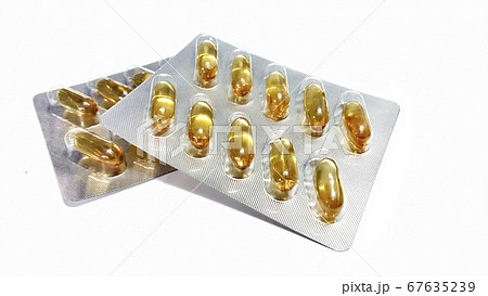 Rice bran and germ oil mixed with black sesame granules in blister pack foil Rice bran and germ oil mixed with black sesame granules in blister pack foil 67635239