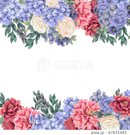 Floral border for design save the date cards, invitations, posters 67635983