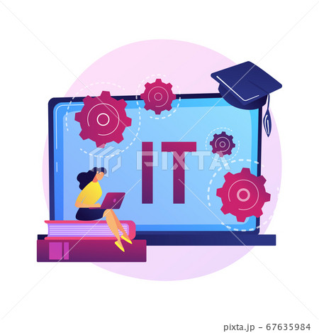 Information technology courses vector concept metaphor 67635984