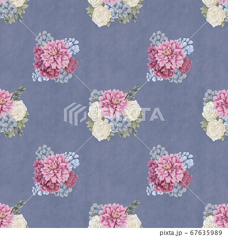 Watercolor floral seamless pattern. Hand painted flowers, greeting card template or wrapping paper Watercolor floral seamless pattern. Hand painted flowers, greeting card template or wrapping paper 67635989