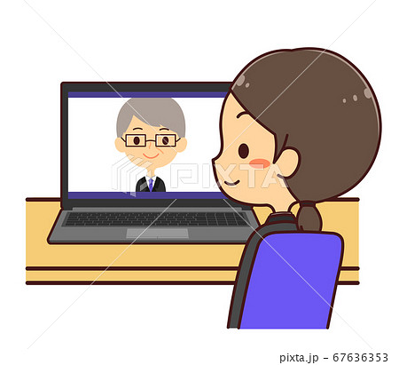オンライン面接　リモート面接　女性 67636353
