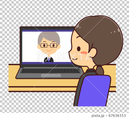 オンライン面接　リモート面接　女性 67636353