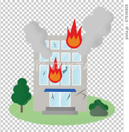 Vector illustration of a building in fire 67636808