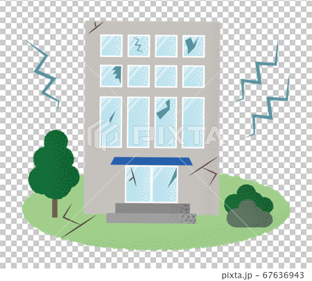 Vector illustration of building suffering from earthquake Vector illustration of building suffering from earthquake 67636943