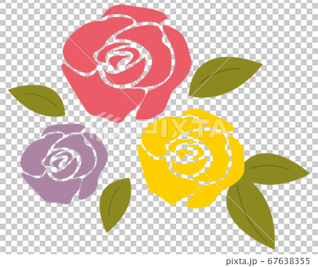 カラフルなバラの花のベクターイラスト 67638355