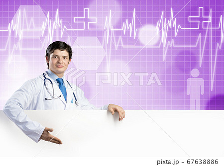 Doctor with banner Doctor with banner 67638886