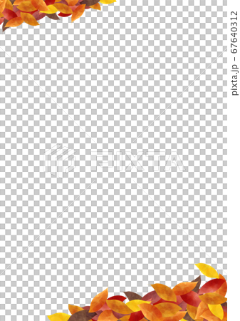 Autumn leaves fall background (vertical) - Stock Illustration [67640312 ...