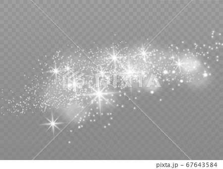 White dust sparks. 67643584