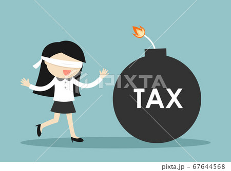 Business concept, Blindfolded business woman is Business concept, Blindfolded business woman is 67644568