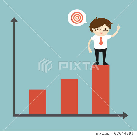 Business concept, Businessman is standing on the Business concept, Businessman is standing on the 67644599