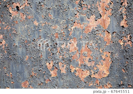 Background texture of scratched rusted steel with peeling paint Background texture of scratched rusted steel with peeling paint 67645551