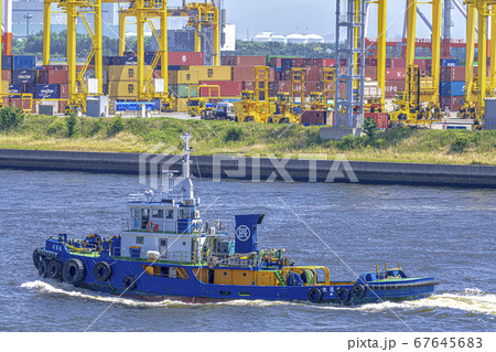 大阪　大阪湾 港湾風景　　　　 67645683