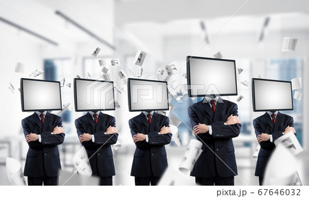Television addiction of business people. 67646032