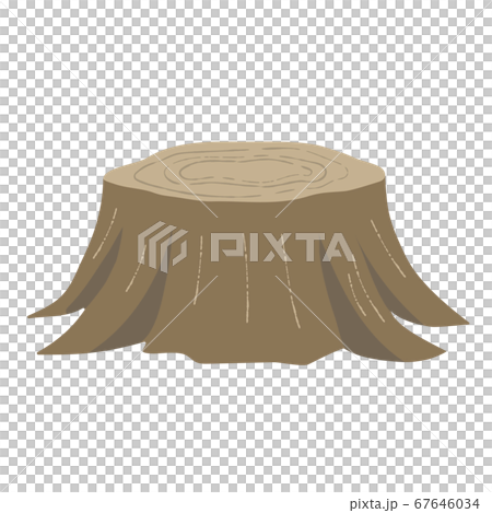 切り株のイラストのイラスト素材