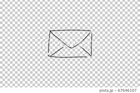 アナログ手書き風のゆるいタッチのアイコン：メール 67646107