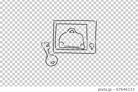 Analog handwriting style loose touch icon: coin locker Analog handwriting style loose touch icon: coin locker 67646133