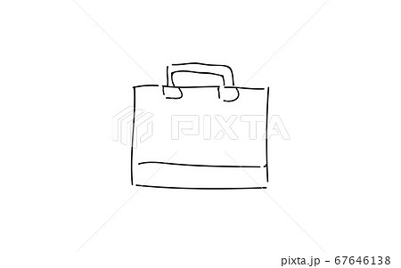 アナログ手書き風のゆるいタッチのアイコン:鞄 アナログ手書き風のゆるいタッチのアイコン:鞄 67646138