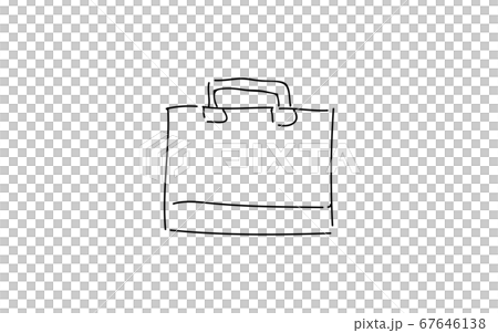 アナログ手書き風のゆるいタッチのアイコン:鞄 アナログ手書き風のゆるいタッチのアイコン:鞄 67646138