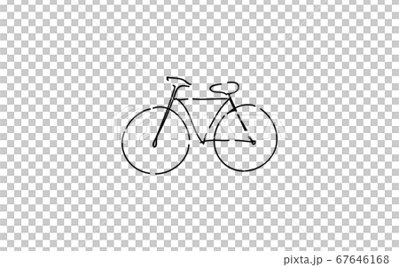 アナログ手書き風のゆるいタッチのアイコン 自転車のイラスト素材 67646168 Pixta