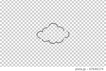 Analog handwriting style loose touch icon: Cloudy 67646174