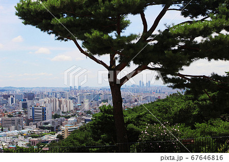 韓国 華城からみた市街地風景 韓国 華城からみた市街地風景 67646816