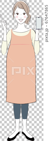 Pregnant women with a smartphone Pregnant women with a smartphone 67647865