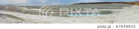 Vivid panorama quarry, recovery white clay, natural Vivid panorama quarry, recovery white clay, natural 67649043