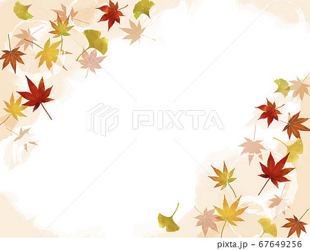 秋の紅葉のイラスト背景素材のイラスト素材