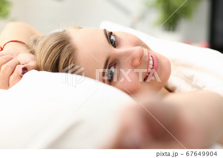 Portrait of charming girl that posing on camera Portrait of charming girl that posing on camera 67649904