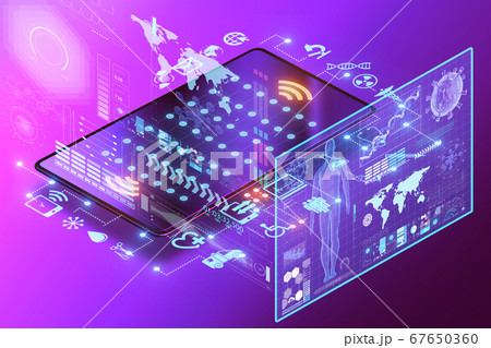 Telemedicine and m-health concept - 3d rendering Telemedicine and m-health concept - 3d rendering 67650360