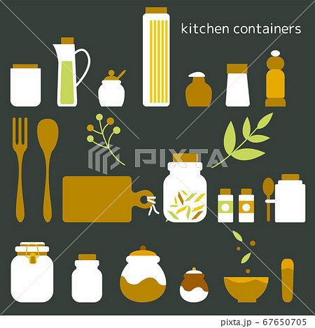 スタイリッシュなキッチン雑貨セット 67650705