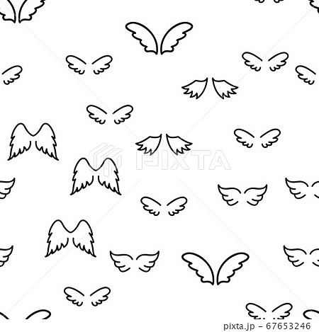 Angel Wings Flying Vector Seamless Pattern Angel Wings Flying Vector Seamless Pattern 67653246