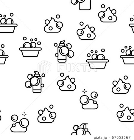 Soap Bubbles And Foam Vector Seamless Pattern 67653567