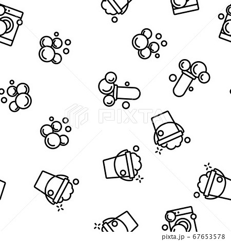 Soap Bubbles And Foam Vector Seamless Pattern 67653578