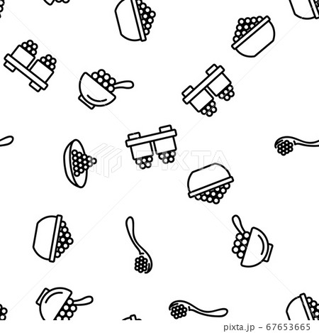 Caviar Tasty Seafood Vector Seamless Pattern Caviar Tasty Seafood Vector Seamless Pattern 67653665