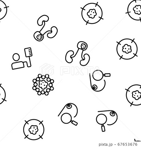 Cancer Anatomy Disease Vector Seamless Pattern 67653676