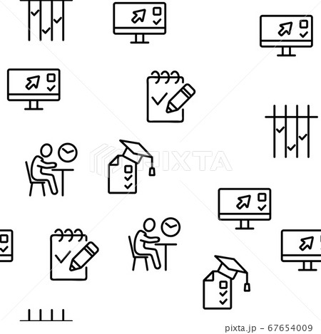 Exam Test Vector Seamless Pattern Exam Test Vector Seamless Pattern 67654009
