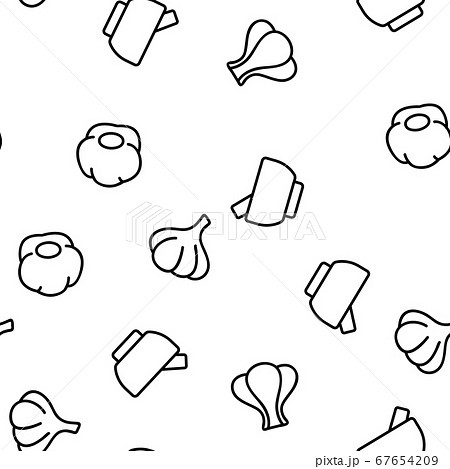 Garlic Spicy Vegetable Vector Seamless Pattern Garlic Spicy Vegetable Vector Seamless Pattern 67654209