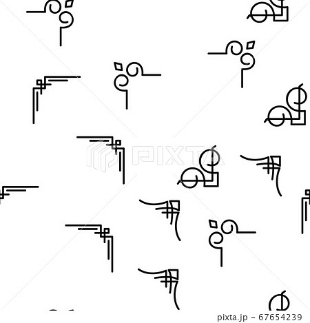 Corner Border Vector Seamless Pattern Corner Border Vector Seamless Pattern 67654239