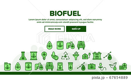 Biofuel Eco Energy Landing Header Vector 67654889