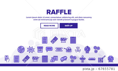 Raffle Gamble Lottery Landing Header Vector Raffle Gamble Lottery Landing Header Vector 67655781