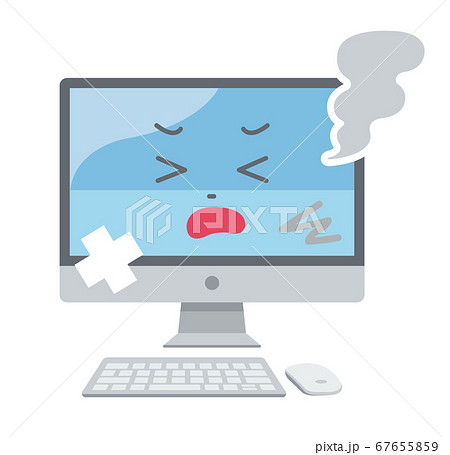 デスクトップ 　パソコン　キャラクター　表情 67655859
