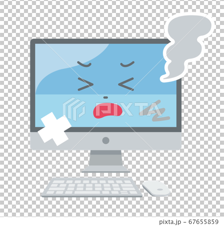 デスクトップ 　パソコン　キャラクター　表情 67655859