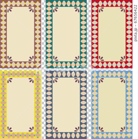 Retro pattern frame border - Stock Illustration [67656422] - PIXTA