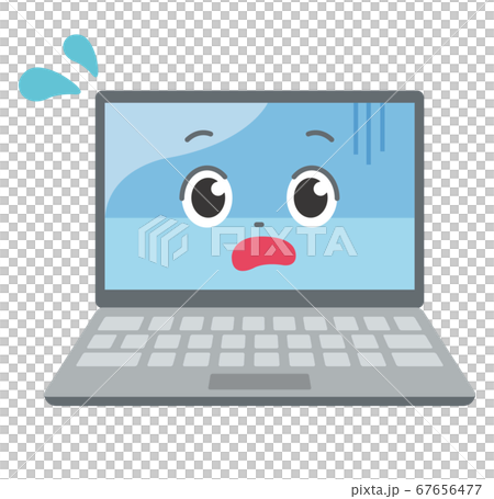 Laptop computer facial expression - Stock Illustration [67656477] - PIXTA