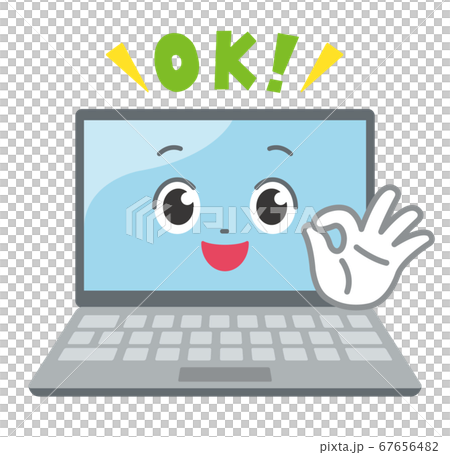 Laptop computer facial expression - Stock Illustration [67656482] - PIXTA
