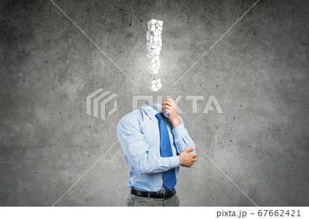 Pensive headless businessman 67662421