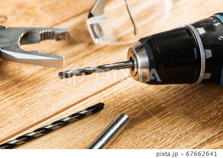 Carpentry tools on wooden surface Carpentry tools on wooden surface 67662641