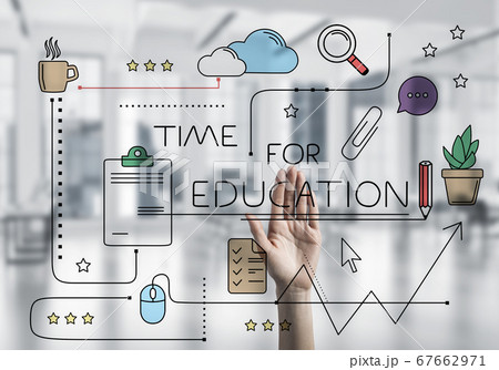 Concept of electronic business and internet education and modern office at background Concept of electronic business and internet education and modern office at background 67662971
