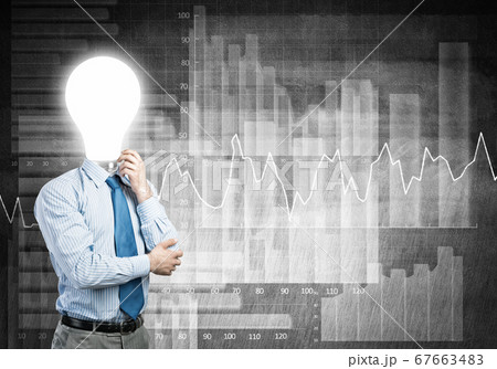 Man thinking over his idea 67663483